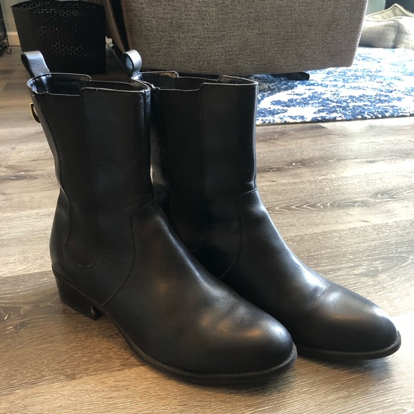 Lauren Ralph Lauren leather Chelsea boots black ankle boots - Picture 2 of 3